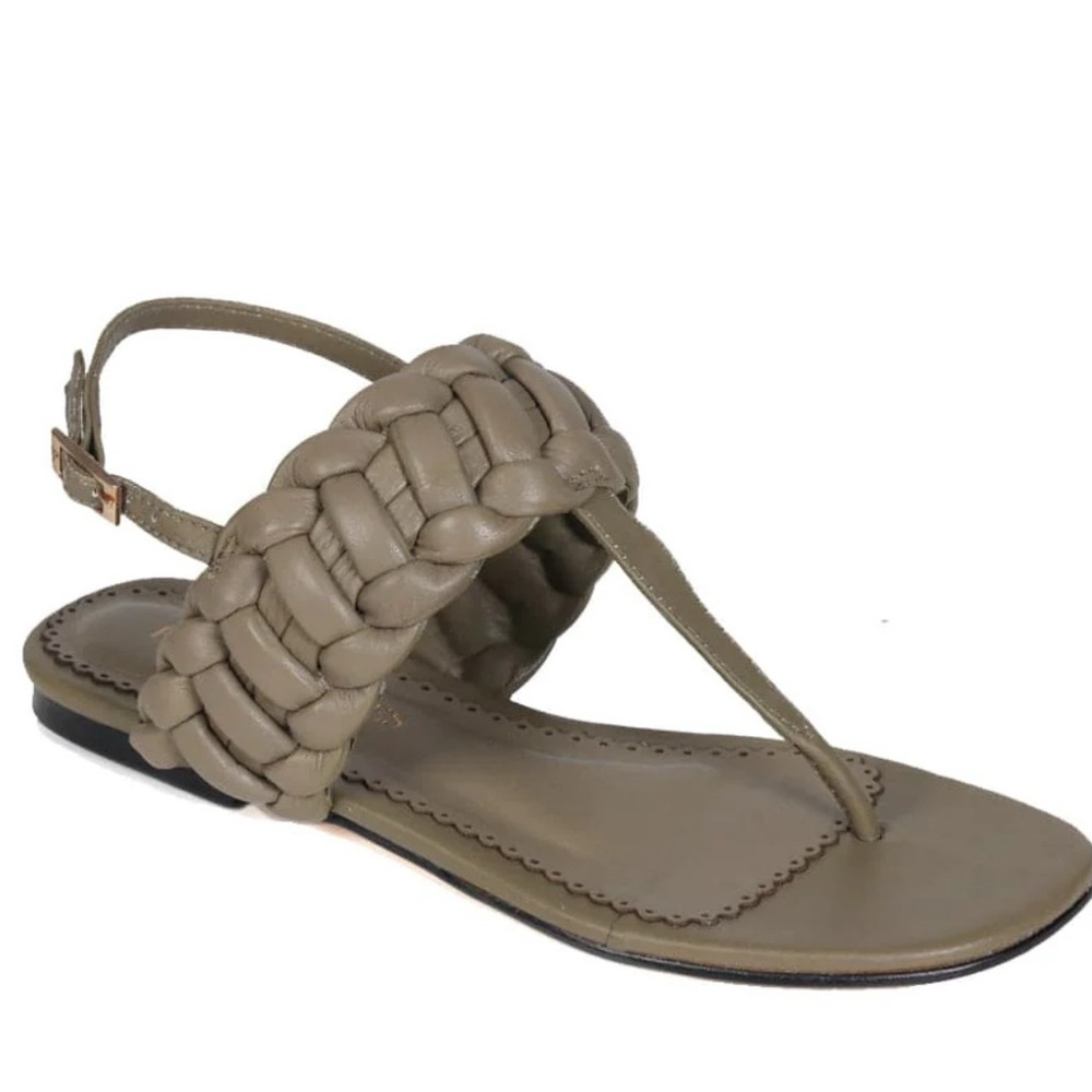 Paula Torres Carly Green Flat Sz 8